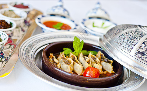 土耳其拉维奥 曼提服务食谱黄油装饰品小吃营养陶瓷餐厅午餐美食图片