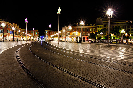 法国尼斯市夜间图片