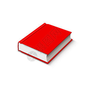 白色的红色书本图片