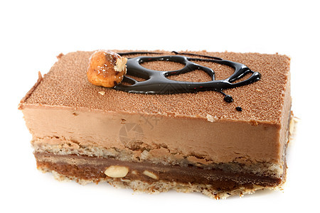 巧克力蛋糕工作室甜点歌剧奶油巧克力榛子食物图片