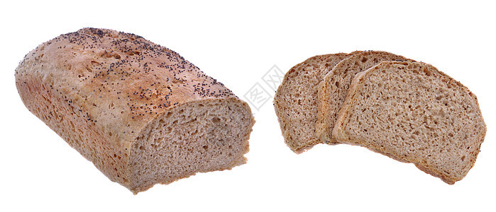 孤立的面包玉米黄色营养粮食食物谷物部分饮食糕点种子图片