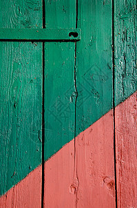 红色和绿绿色的门壁背景图片