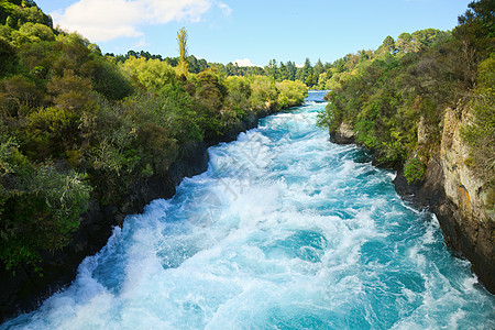 胡卡瀑布激流旅游漂流速度风景白色峡谷力量蓝色图片