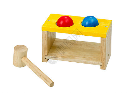木制声乐器 用锤子隔离乐器歌曲黄色玩具韵律乐趣婴儿木琴木头学习背景图片
