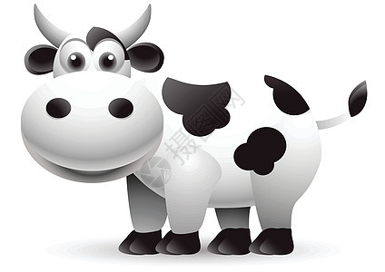 奶牛漫画牛奶吉祥物艺术卡通片动物插图家畜童年快乐农场图片