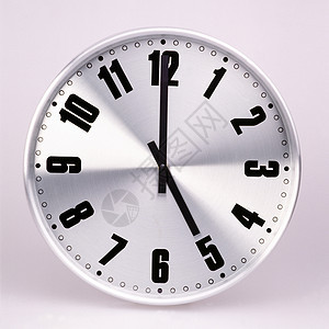 办公室墙钟时钟圆形轮缘白色小时金属手表数字图片