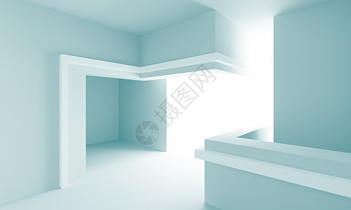 抽象建筑结构大厅艺术技术办公室公寓框架住宅蓝色房间插图图片