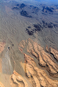 隐藏顶视图丘陵风景沙漠渠道空气旅行侵蚀沙丘旅游橙子图片