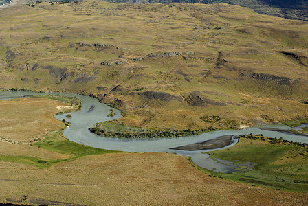 智利的河流风景草原全景国家荒野爬坡农村乡村图片