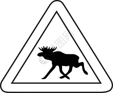 Elk 符号风险森林艺术驼鹿警告剪贴交通横幅荒野安全图片