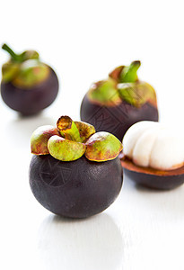芒果紫色山竹味道营养异国水果热带绿色甜点食物图片