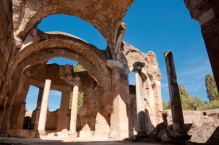 意大利罗姆人的Grandi 名词废墟热量别墅大热温泉古董建筑石头柱子历史旅游图片