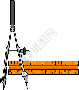 绘图指南针和标尺图片