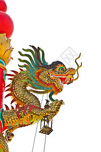中国风格的龙雕像节日宗教天空寺庙财富装饰品传统雕塑力量刺刀图片
