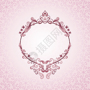 粉色oval框架背景图片