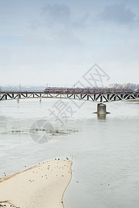 桥 波兰华沙首都天空铁路全景景观蓝色运输地标运动场景图片