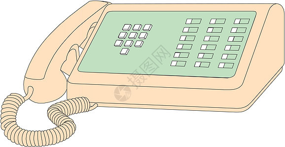 办公室电话插图商业总机展示机动性按钮会议网络键盘数字图片
