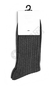 白色背景的灰色袜子纺织品衣服服装短袜裙子男性男人钩子针织品棉布图片