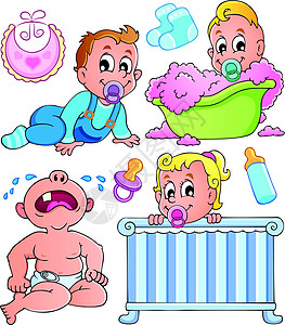 浴室 孩子婴儿主题收藏 1插画