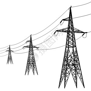 高压电线的休眠网络危险电源线建造电缆电压绝缘体工程变压器工业图片