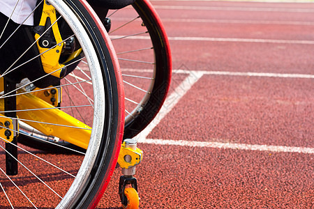 轮椅运动员火车车轮运动体育场锻炼图片