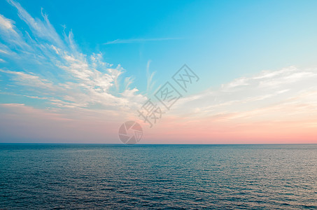 天空背景蓝色日落支撑天气地平线场景墙纸太阳海洋反射图片