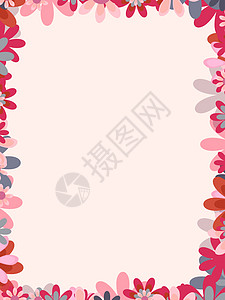 花层框架边界花朵插图背景图片