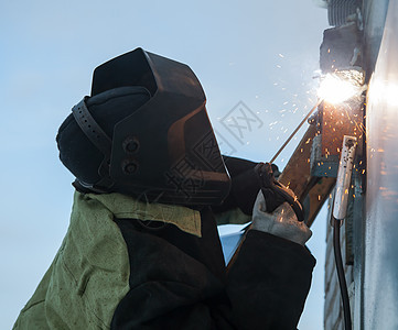 工作焊接工手套火花维修男人工具材料眼镜工业工作服制造业图片