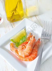 虾柠檬国王午餐贝类老虎餐厅美食动物沙拉菜单图片