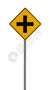 孤立的黄色驾驶警示标志+图片