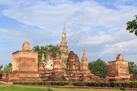 泰国旧城Sukhothai历史公园历史性遗产历史观光雕塑废墟石头城市建筑学宗教图片