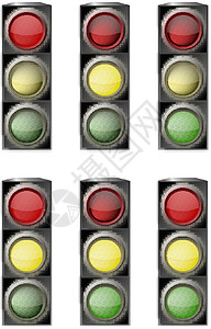 轻型交通灯路口控制信号危险警告顺序黄色运输街道红色图片