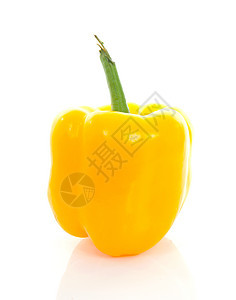 一个黄色辣椒食物蔬菜胡椒图片