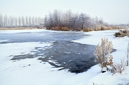 冬天的大冰冻湖图片
