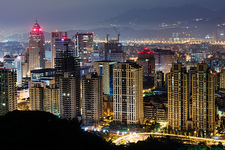 夜间城市风景场景天堂商业天际金融建造天空旅游建筑房子图片