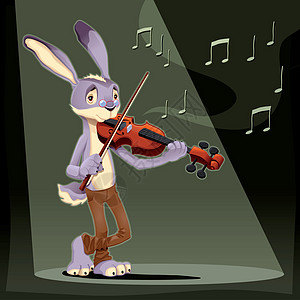 音乐家兔子图片
