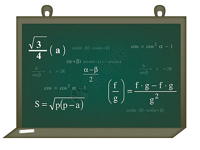 数学背景科学手写木板粉笔手稿公式绿色涂鸦大学计算图片