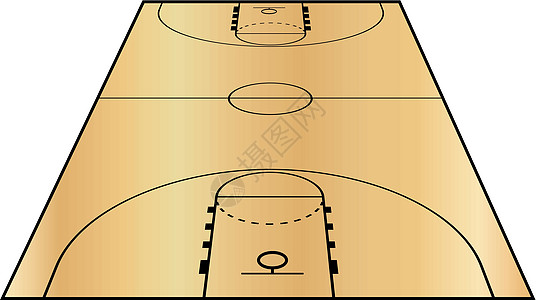 篮球法院的矢量插图成功中心训练游戏场地娱乐篮子运动法庭木头背景图片