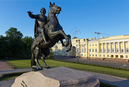 圣彼得堡的青铜骑士纪念碑历史城市文化旅行骑术地标旅游会议景观花岗岩图片