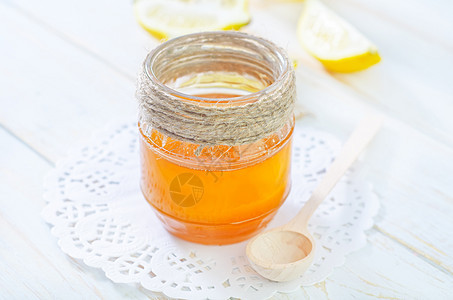 蜂蜜加柠檬营养早餐金子食物产品木头液体生产玻璃治愈图片