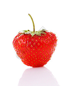 一个新鲜的草莓站立图片