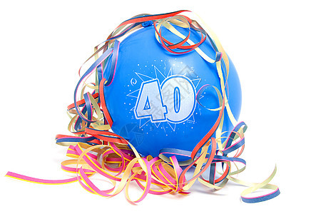 生日气球 号码40纪念日周年飘带流光庆典派对图片
