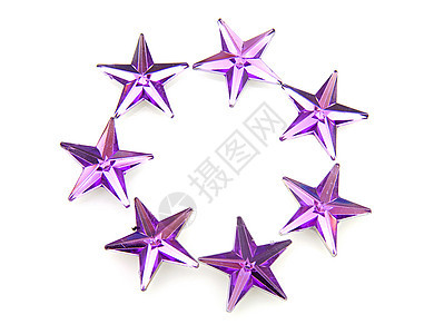 紫色星的面板装饰生日庆典喜庆乐趣纸屑派对星星背景图片
