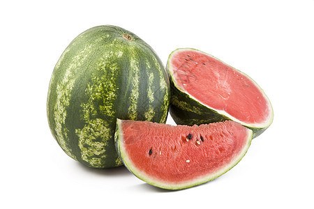 西瓜白色植物圆形条纹水果营养食物工作室甜点红色图片