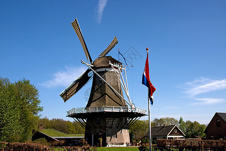 荷兰风车旅行天空历史旅游铣削翅膀晴天假期传统上诉图片