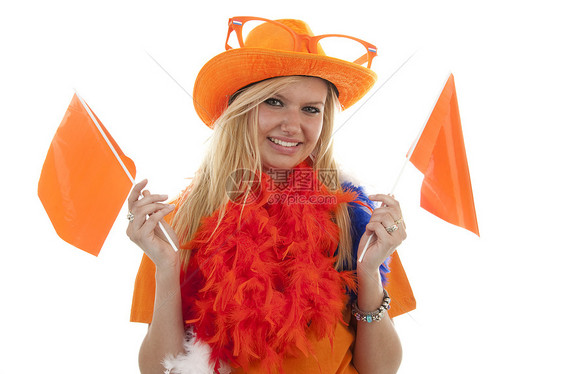 女达屈女子足球球迷锦标赛蟒蛇女士支持者配饰游戏运动旗帜帽子橙子图片