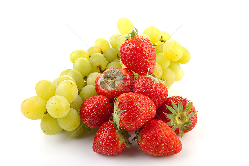 新鲜水果红色维生素白色食物图片