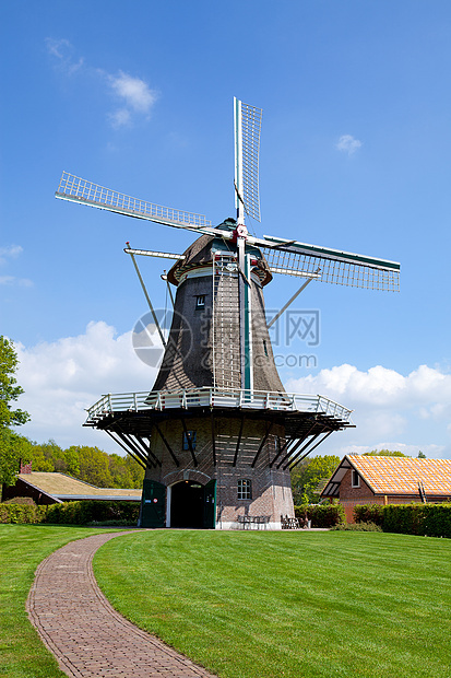 Appel村附近的荷兰风车图片