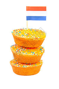 橙色蛋糕饼干堆装饰糖果旗帜食物纸屑饼干足球玻璃窗橙子图片