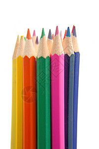 彩色铅笔绘画木头学校背景图片